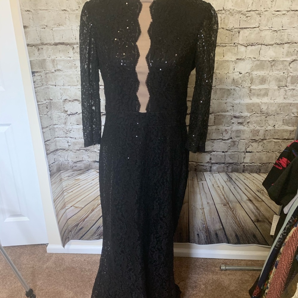 Marina size 14 floor length sparkling dress